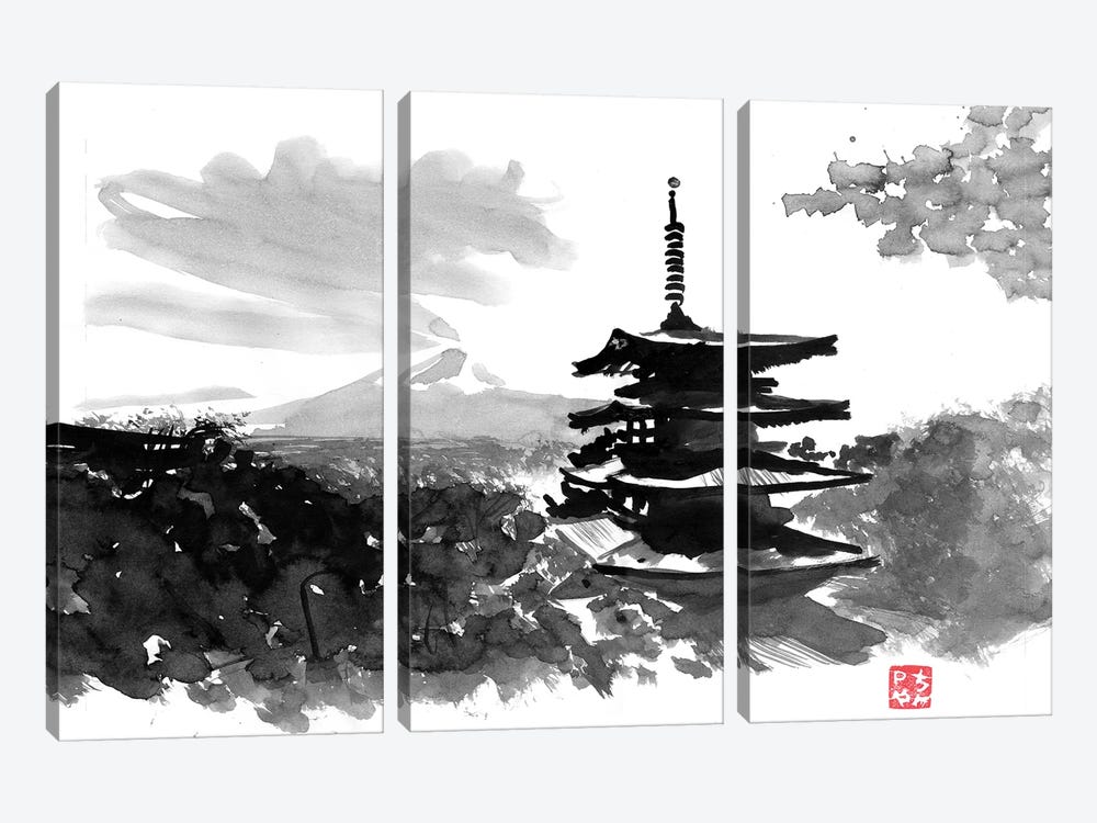Temple by Péchane 3-piece Canvas Wall Art