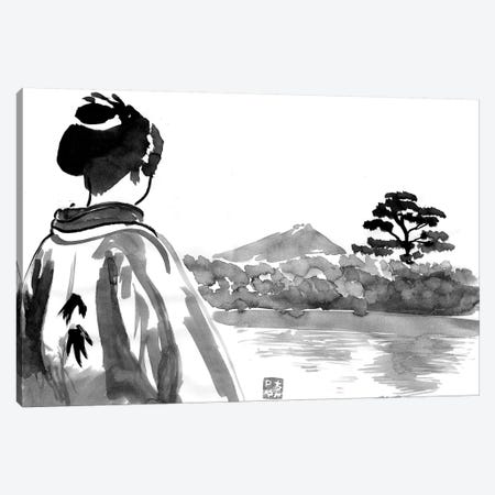 The Geisha Is Watching Canvas Print #PCN176} by Péchane Canvas Artwork