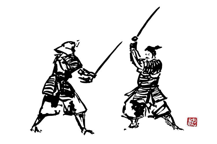 The Honor Of The Samurai II by Péchane wall art