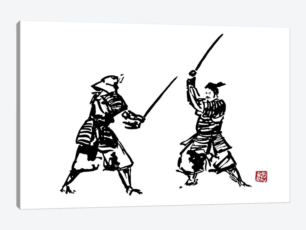 The Honor Of The Samurai II by Péchane 1-piece Canvas Art