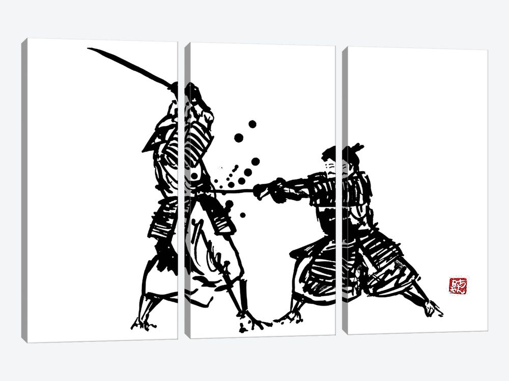 The Honor Of The Samurai III by Péchane 3-piece Art Print