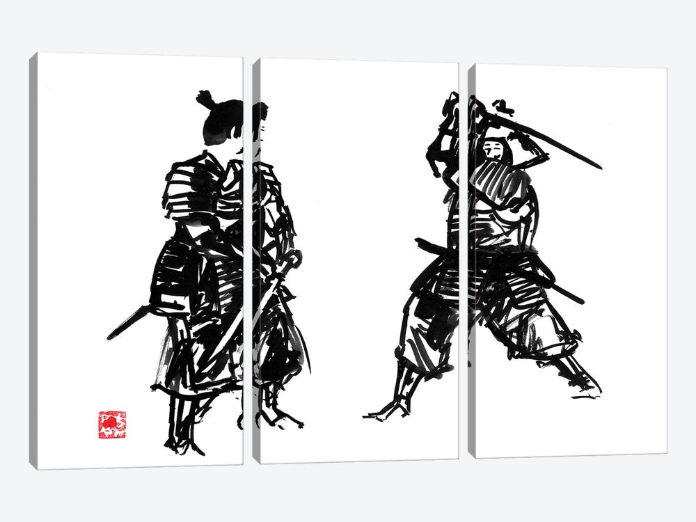 Touching Swords I by Péchane 3-piece Canvas Art