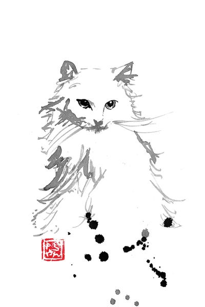 Black & White & Red: White Fur by Péchane