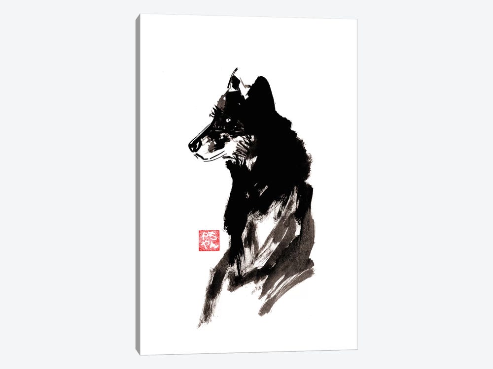 Wolf by Péchane 1-piece Canvas Art