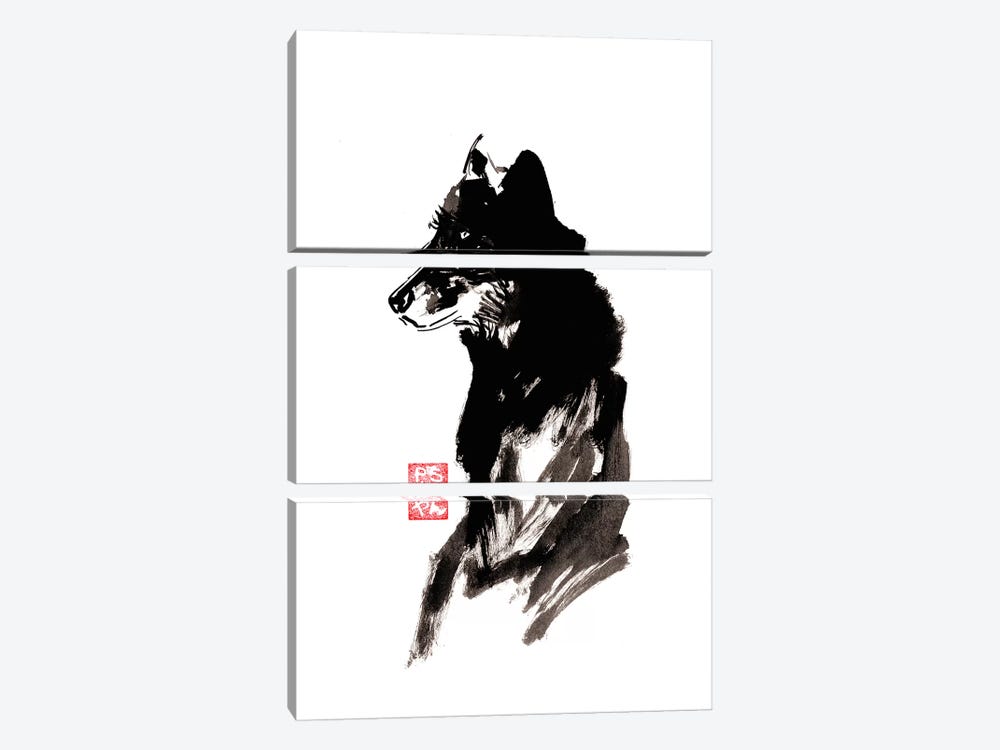 Wolf by Péchane 3-piece Canvas Wall Art