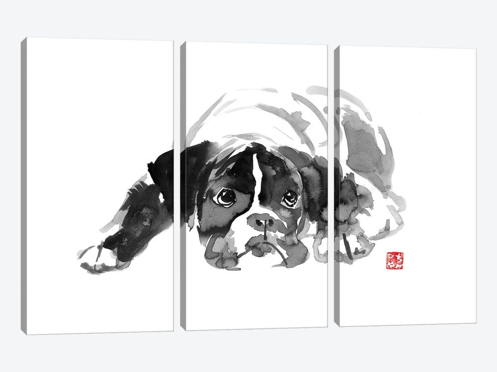 Bulldog II by Péchane 3-piece Art Print