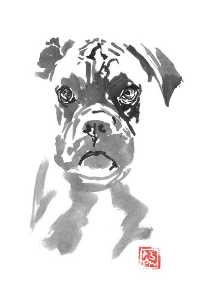 Bulldog by Péchane metal wall art