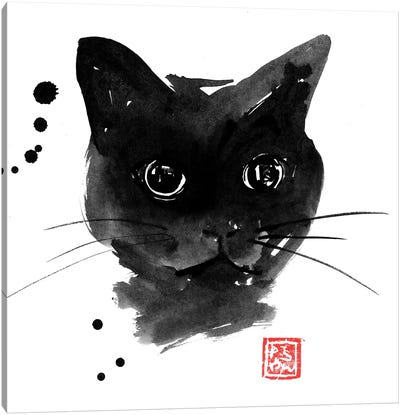 Chat Noir Canvas Art Print - Péchane