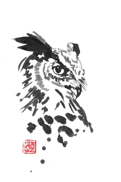 Chouette by Péchane metal wall art