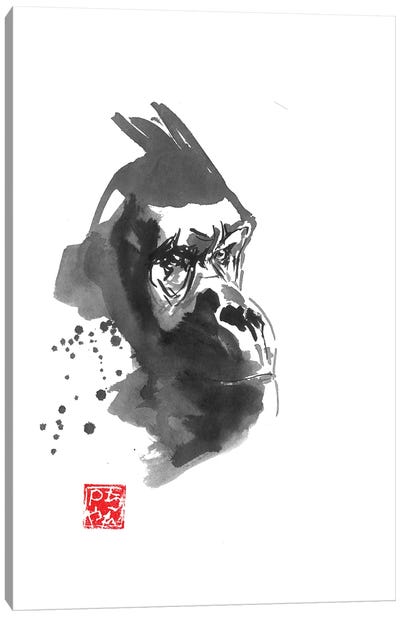 Gorilla Thoughts Canvas Art Print - Gorilla Art