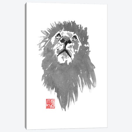 Lion Hunting Canvas Print #PCN227} by Péchane Canvas Art