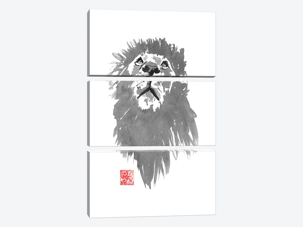 Lion Hunting by Péchane 3-piece Canvas Artwork