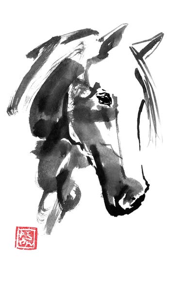 Black & White & Red: Little Horse by Péchane