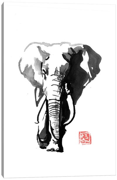 Walking Elephant Canvas Art Print - Péchane