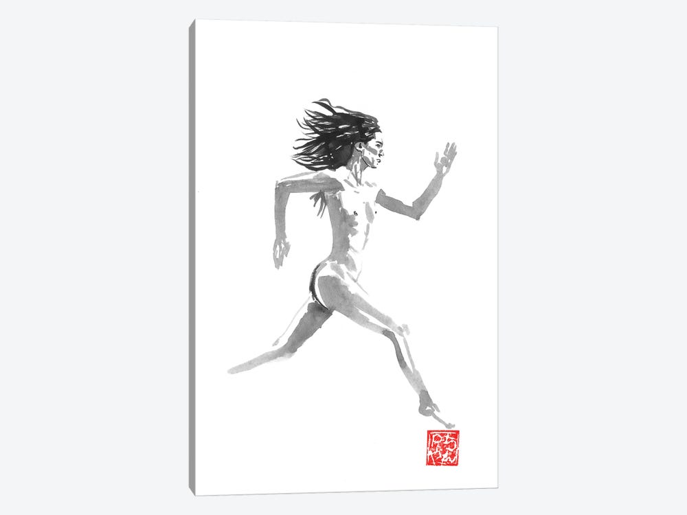Running Nude by Péchane 1-piece Art Print