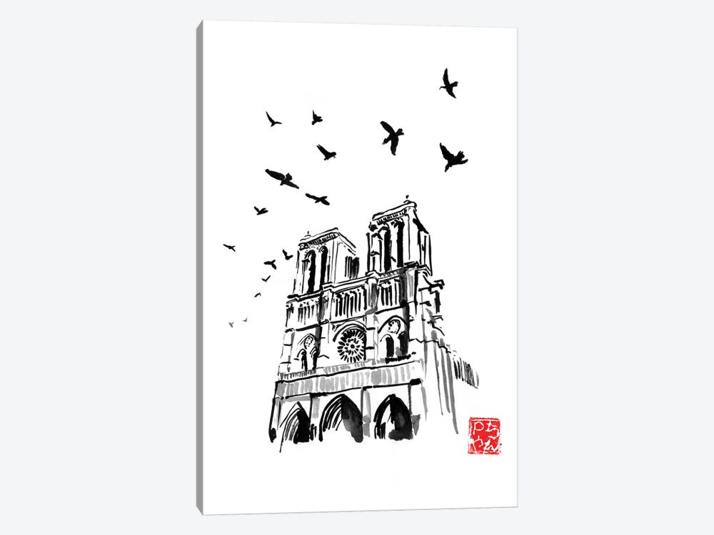 Notre Dame by Péchane 1-piece Canvas Art