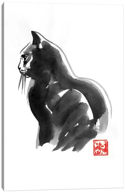 Profile Cat Canvas Art Print - Péchane