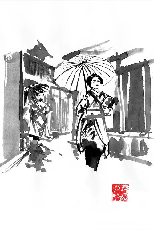 Two Geisha Outdoor