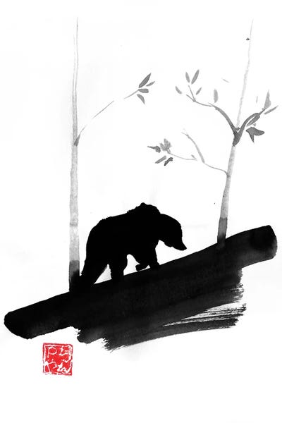 Black & White & Red: Bear II by Péchane
