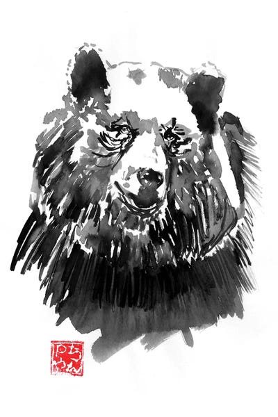 Bear by Péchane metal wall art