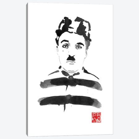 Charlie Chaplin Prisoner Canvas Print #PCN293} by Péchane Canvas Wall Art
