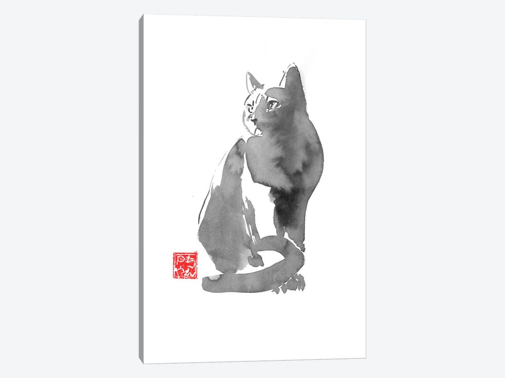 Gray Cat by Péchane 1-piece Canvas Print