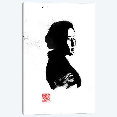 Geisha In Black Canvas Print #PCN302} by Péchane Canvas Wall Art