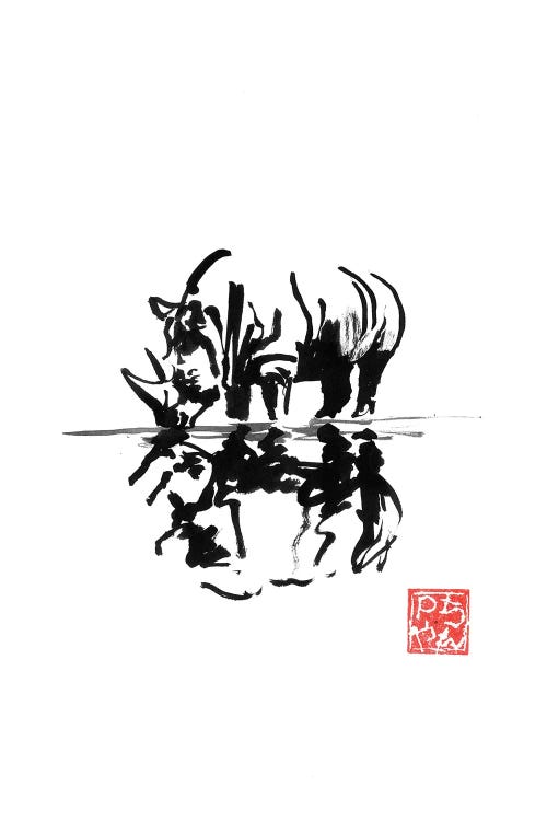Rhinoceros by Péchane wall art
