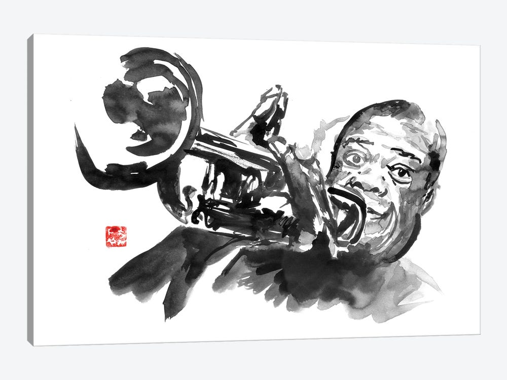 Louis Armstrong by Péchane 1-piece Canvas Art Print