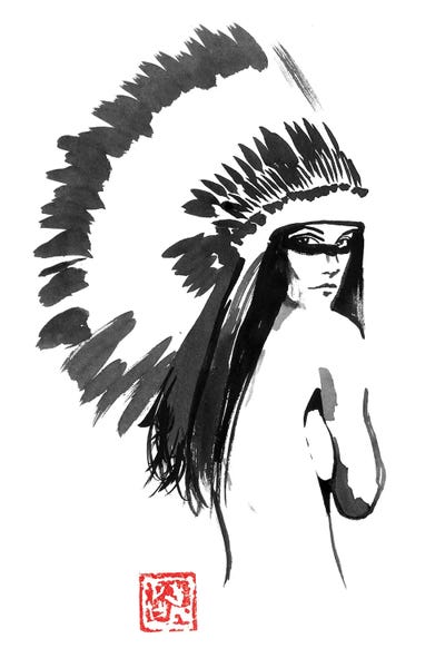 Squaw by Péchane metal wall art