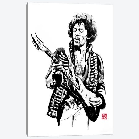 X Jimi Hendrix Canvas Print #PCN346} by Péchane Canvas Art Print