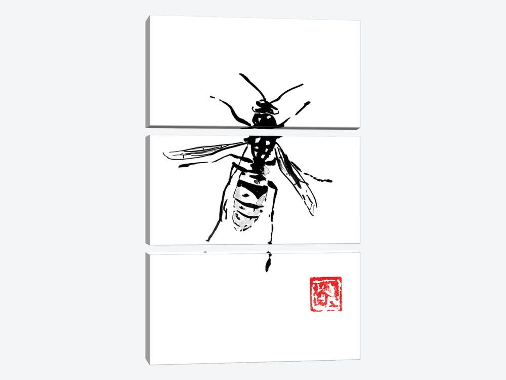 Wasp by Péchane 3-piece Canvas Art