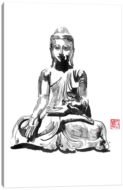 Buddha Canvas Art Print - Zen Garden
