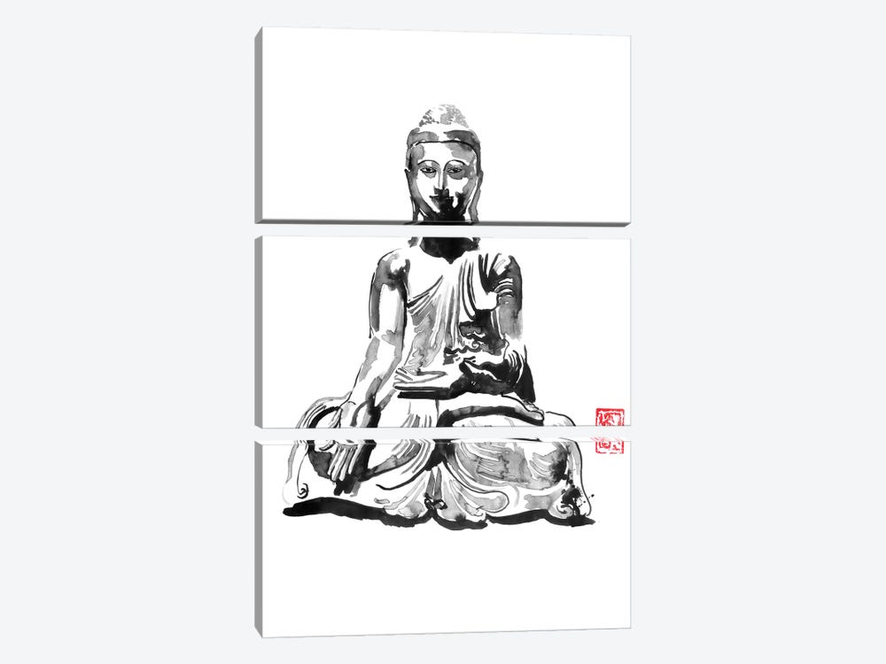Buddha by Péchane 3-piece Canvas Art Print