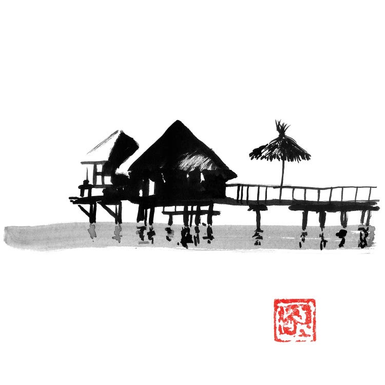 Bungalow At The Sea by Péchane wall art