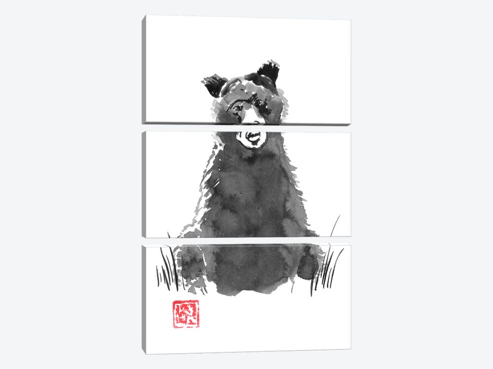Bear by Péchane 3-piece Canvas Print
