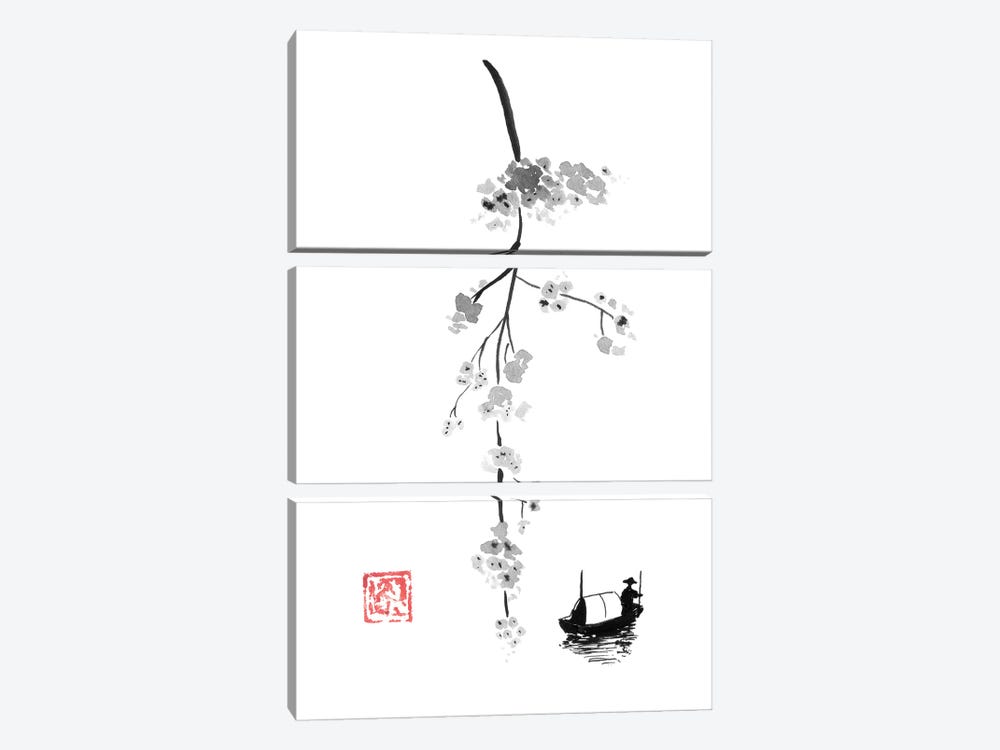 Branch On River by Péchane 3-piece Canvas Art