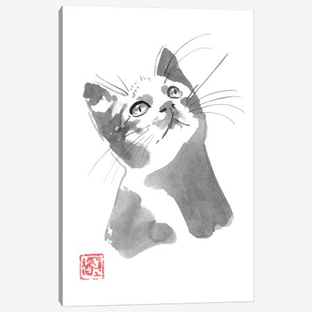 Cat Watching Canvas Print #PCN388} by Péchane Canvas Wall Art