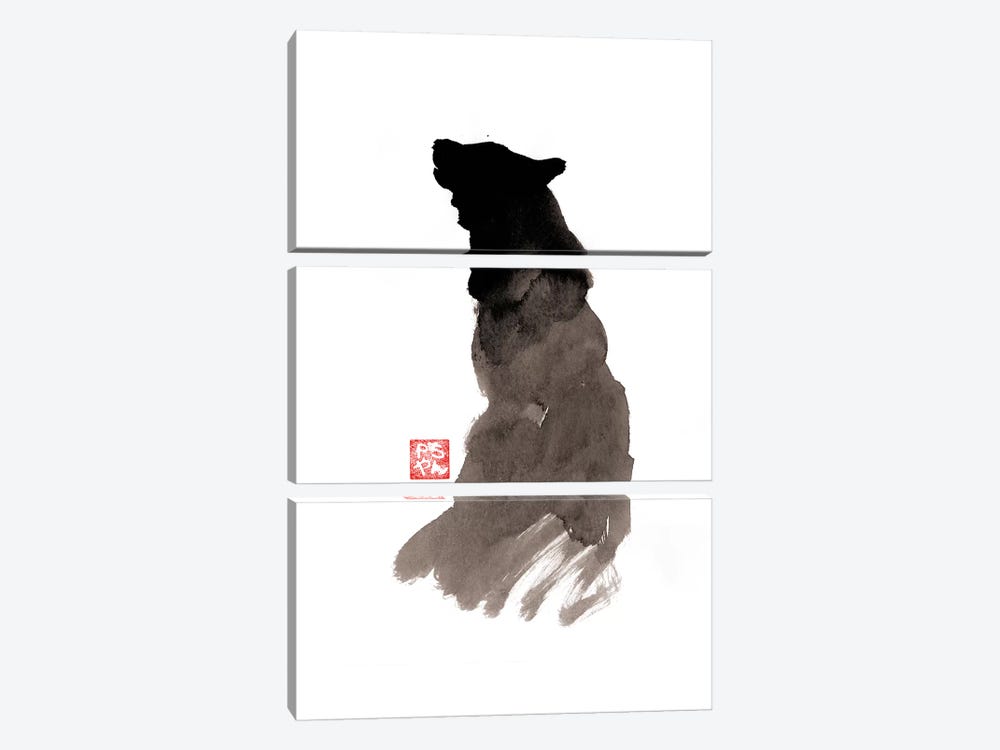 Crying Wolf by Péchane 3-piece Canvas Wall Art