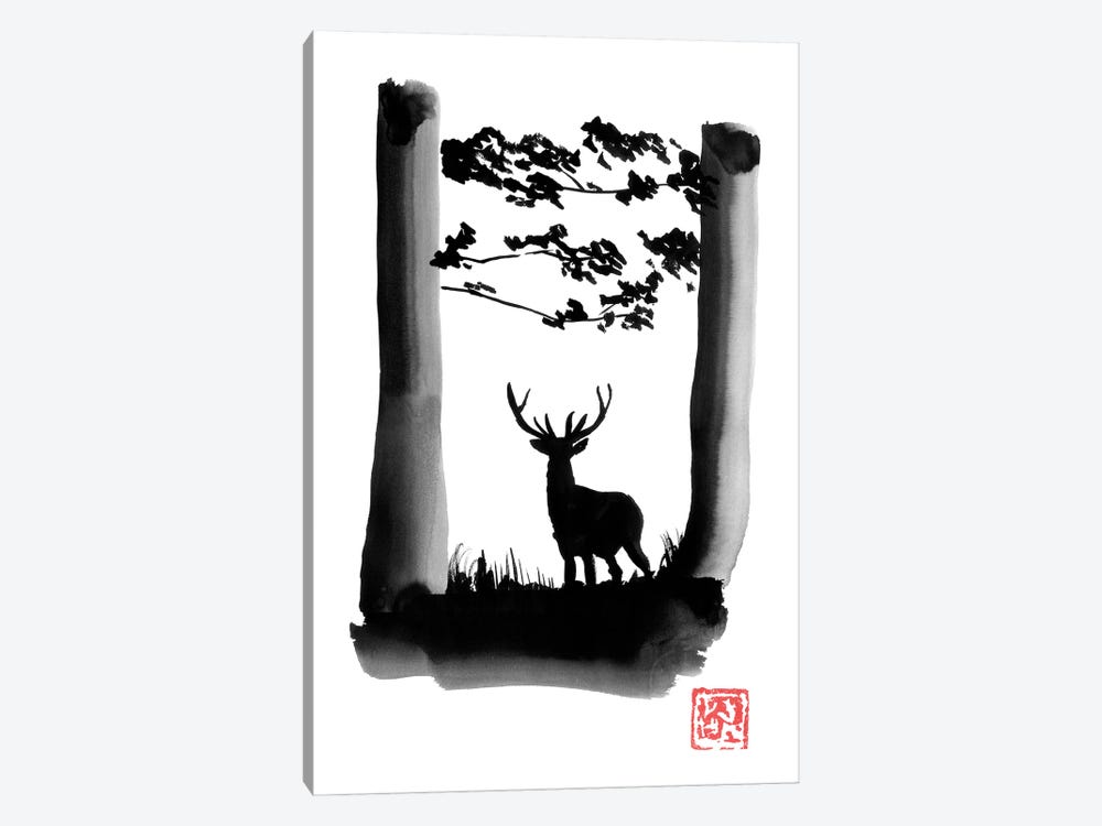 Deer by Péchane 1-piece Canvas Art Print