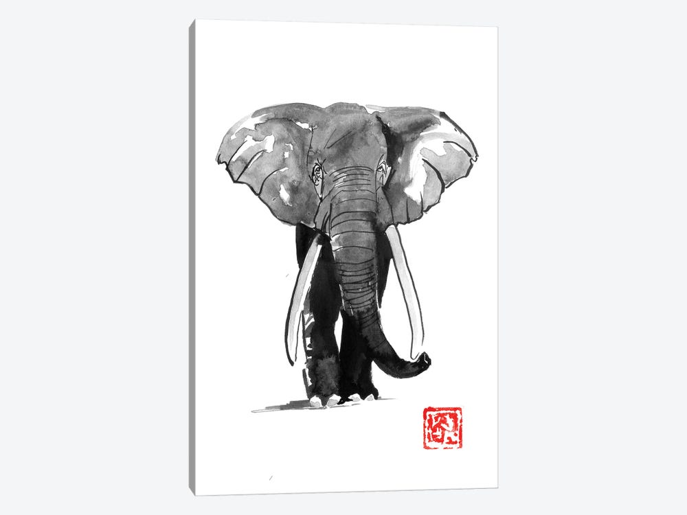 Elephant by Péchane 1-piece Canvas Art Print