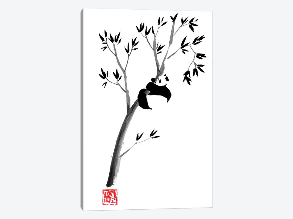 Panda In The Tree by Péchane 1-piece Canvas Print