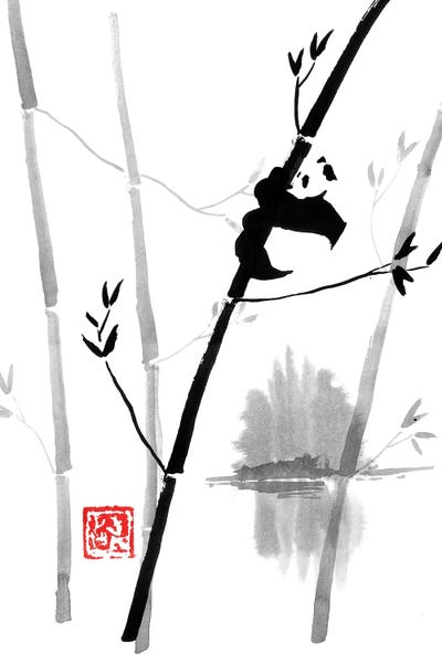 Bamboo: Panda In The Tree II by Péchane