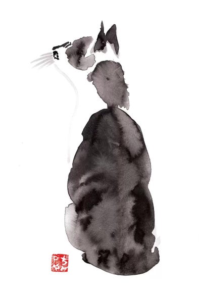 Canvas Print: Dreamer Cat by Péchane - thumbnail