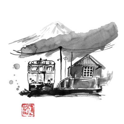 Train Station In Japan by Péchane canvas print