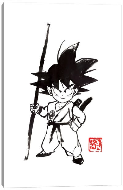 Young Sangoku Canvas Art Print - Dragon Ball Z