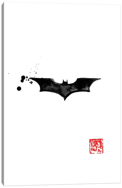 Batman Logo Canvas Art Print - Justice League