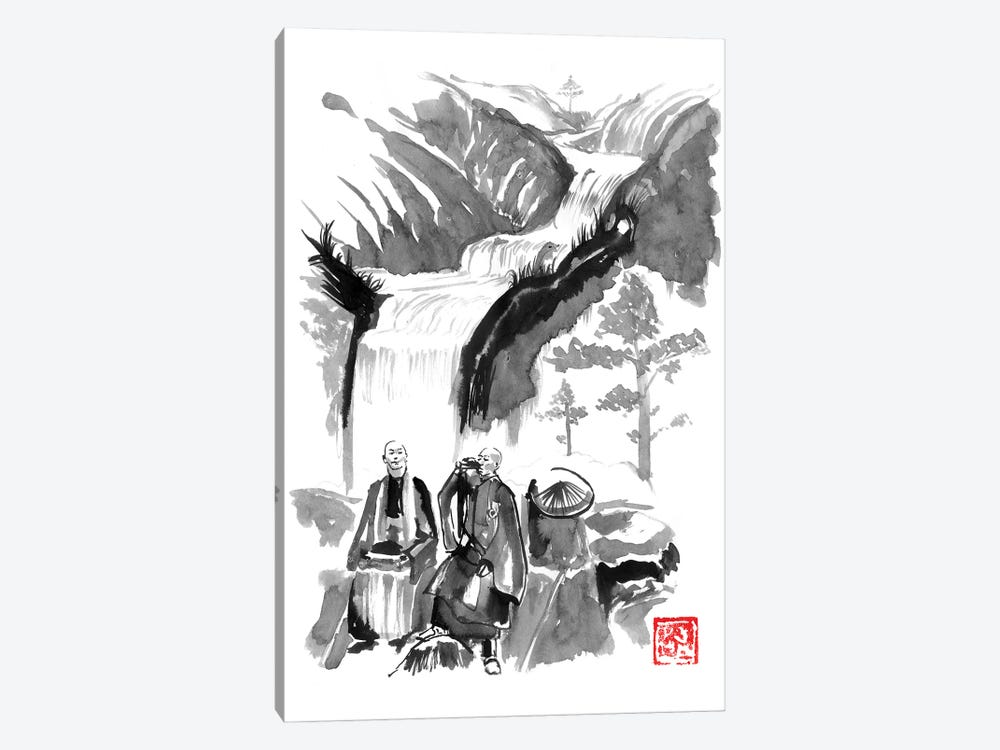 Drinking Monks by Péchane 1-piece Canvas Artwork