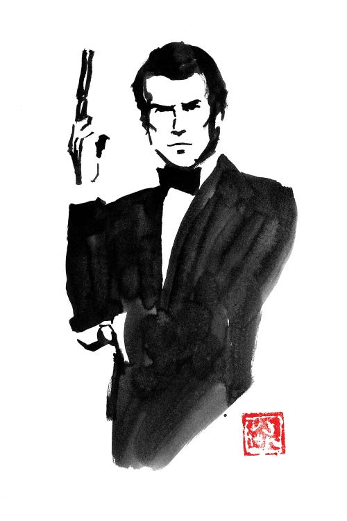 James Bond Pierce Brosnan by Péchane wall art