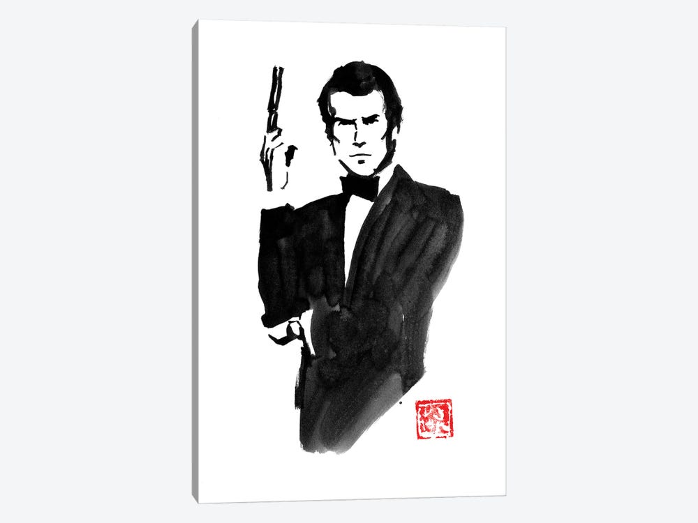 James Bond Pierce Brosnan by Péchane 1-piece Canvas Print